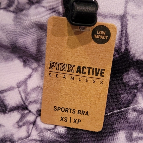 PINK Victoria's Secret Sports Bra, Lightly Lined, Women's XS, Purple Tie Dye - Picture 7 of 7